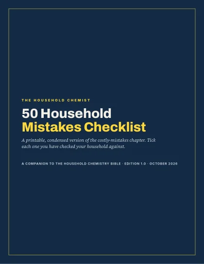 Cover of the 50 Household Mistakes Checklist