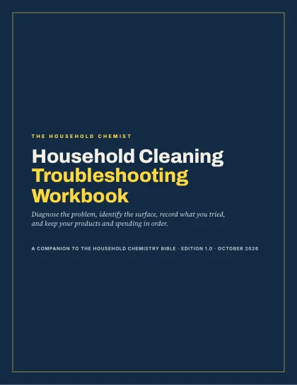 Cover of the Household Cleaning Troubleshooting Workbook